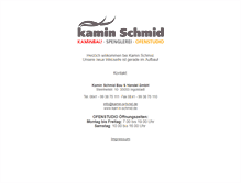 Tablet Screenshot of kamin-schmid.de